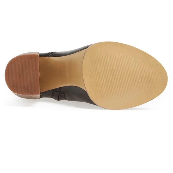 Dolce Vita Black Peep Toe Bootie With Wood Heel - Picture 4 of 15